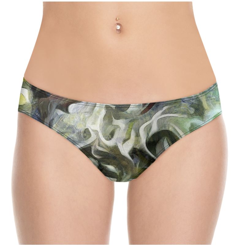 Abstract Fluid Lines of Movement Muted Tones High Fashion Custom Underwear by The Photo Access