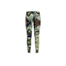 Load image into Gallery viewer, Abstract Fluid Lines of Movement Muted Tones High Fashion Custom Leggings by The Photo Access
