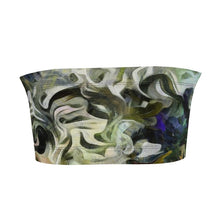 Load image into Gallery viewer, Abstract Fluid Lines of Movement Muted Tones High Fashion Custom Bandeau Top by The Photo Access

