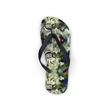 Load image into Gallery viewer, Abstract Fluid Lines of Movement Muted Tones High Fashion Custom Flip Flops by The Photo Access
