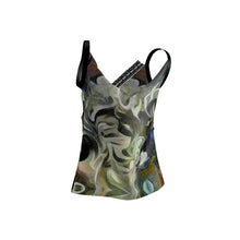 Load image into Gallery viewer, Abstract Fluid Lines of Movement Muted Tones High Fashion Custom Cami by The Photo Access
