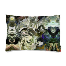 将图片加载到图库查看器，Abstract Fluid Lines of Movement Muted Tones High Fashion Custom Silk Pillow Case by The Photo Access
