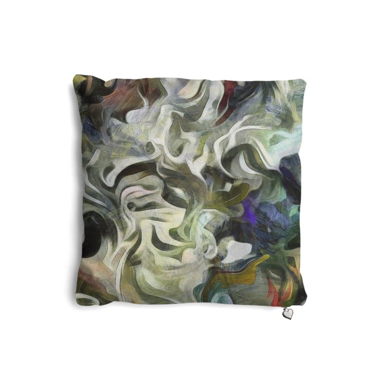 Abstract Fluid Lines of Movement Muted Tones High Fashion Custom Pillows Set by The Photo Access