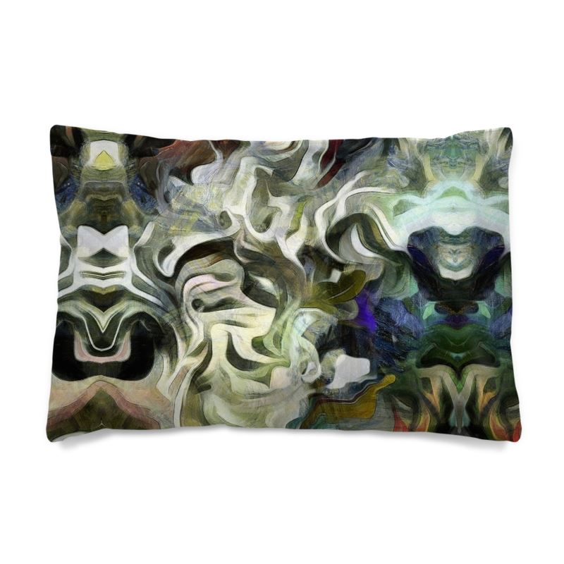 Abstract Fluid Lines of Movement Muted Tones High Fashion Custom Pillow Cases by The Photo Access