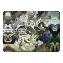 Load image into Gallery viewer, Abstract Fluid Lines of Movement Muted Tones High Fashion Bath Mat by The Photo Access

