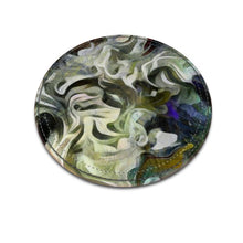 Lade das Bild in den Galerie-Viewer, Abstract Fluid Lines of Movement Muted Tones Leather Coasters by The Photo Access
