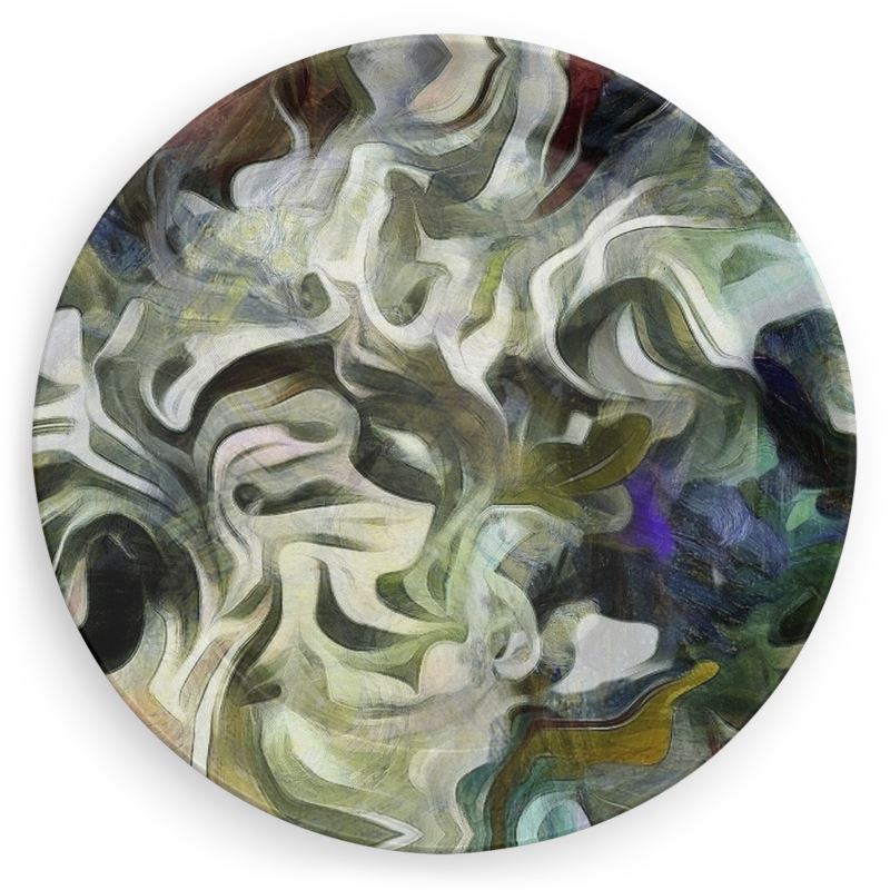 Abstract Fluid Lines of Movement Muted Tones Party Plates by The Photo Access