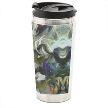 Load image into Gallery viewer, Abstract Fluid Lines of Movement Muted Tones Travel Mug by The Photo Access
