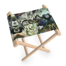 Load image into Gallery viewer, Abstract Fluid Lines of Movement Muted Tones Folding Stool Chair by The Photo Access
