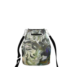 Load image into Gallery viewer, Abstract Fluid Lines of Movement Muted Tones Bucket Bag by The Photo Access
