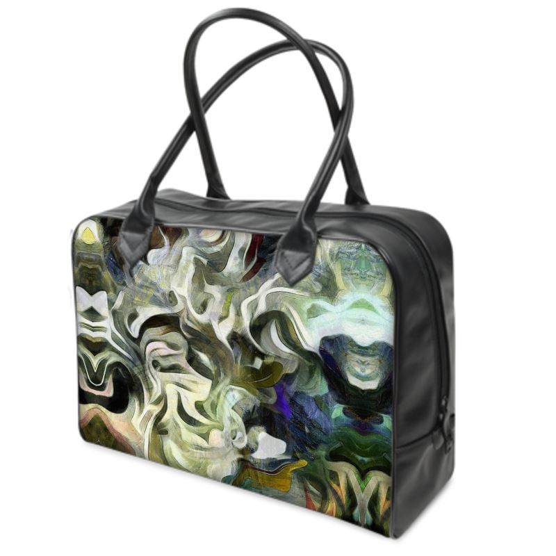 Abstract Fluid Lines of Movement Muted Tones High Fashion Custom Holdalls by The Photo Access