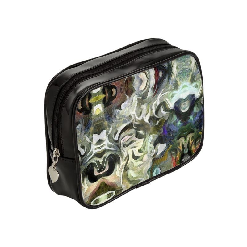 Abstract Fluid Lines of Movement Muted Tones Make Up Bags by The Photo Access