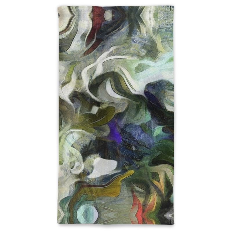 Abstract Fluid Lines of Movement Muted Tones High Fashion Neck Tube Scarves by The Photo Access