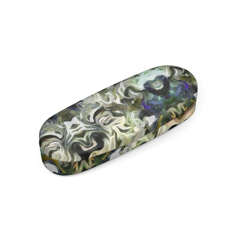 Abstract Fluid Lines of Movement Muted Tones High Fashion Hard Glasses Case by The Photo Access