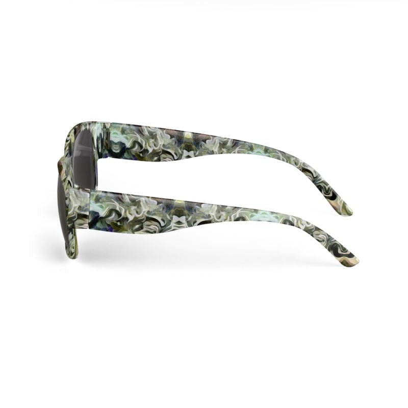 Abstract Fluid Lines of Movement Muted Tones High Fashion Sunglasses by The Photo Access