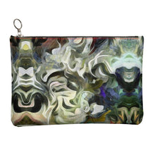 Lade das Bild in den Galerie-Viewer, Abstract Fluid Lines of Movement Muted Tones High Fashion Leather Clutch Bag by The Photo Access
