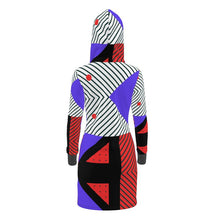 Load image into Gallery viewer, Neo Memphis Patches Stickers Hoody Dress by The Photo Access
