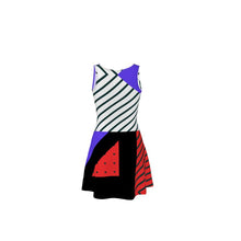 Load image into Gallery viewer, Neo Memphis Patches Stickers Skater Dress by The Photo Access
