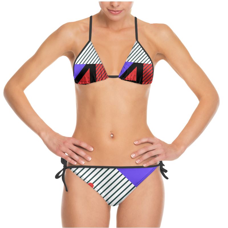 Neo Memphis Patches Stickers Bikini by The Photo Access