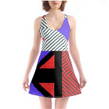 Load image into Gallery viewer, Neo Memphis Patches Stickers Beach Dress by The Photo Access
