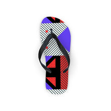 Load image into Gallery viewer, Neo Memphis Patches Stickers Flip Flops by The Photo Access
