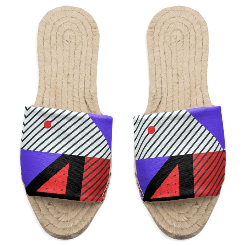Neo Memphis Patches Stickers Sandal Espadrilles by The Photo Access