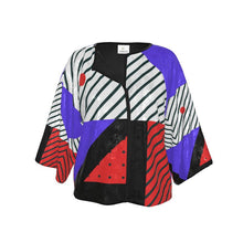 Load image into Gallery viewer, Neo Memphis Patches Stickers Kimono Jacket by The Photo Access
