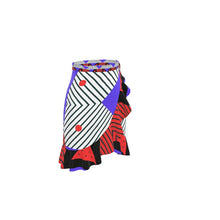 Load image into Gallery viewer, Neo Memphis Patches Stickers Flounce Skirt by The Photo Access
