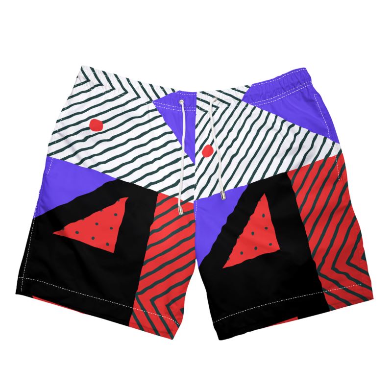 Neo Memphis Patches Stickers Mens Swimming Shorts by The Photo Access