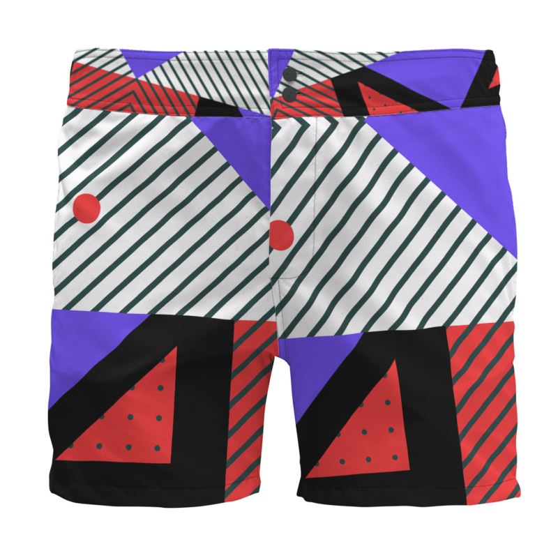 Neo Memphis Patches Stickers Board Shorts by The Photo Access