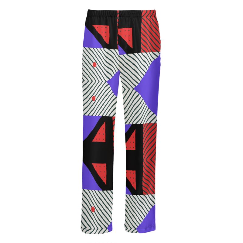 Neo Memphis Patches Stickers Mens Silk Pajama Bottoms by The Photo Access
