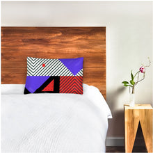 Load image into Gallery viewer, Neo Memphis Patches Stickers Silk Pillow Case by The Photo Access
