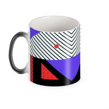 Load image into Gallery viewer, Neo Memphis Patches Stickers Heat Changing Mug by The Photo Access
