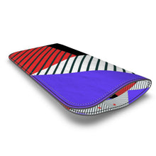 Load image into Gallery viewer, Neo Memphis Patches Stickers Leather Glasses Case by The Photo Access
