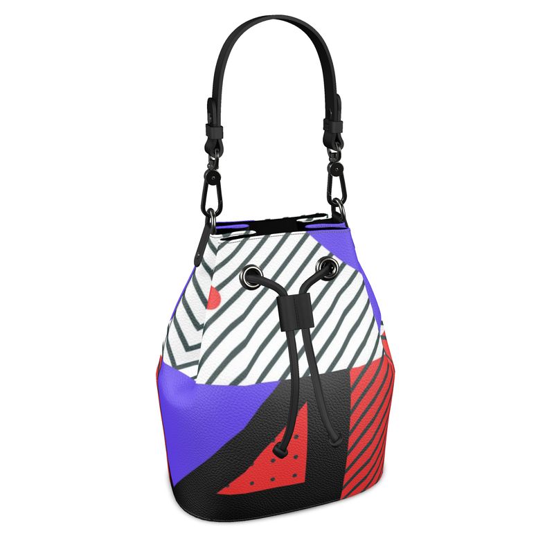 Neo Memphis Patches Stickers Bucket Bag by The Photo Access
