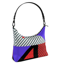 Load image into Gallery viewer, Neo Memphis Patches Stickers Square Hobo Bag by The Photo Access
