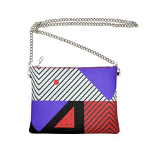 Load image into Gallery viewer, Neo Memphis Patches Stickers Crossbody Bag With Chain by The Photo Access

