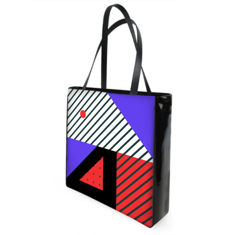 Neo Memphis Patches Stickers Shopper Bags by The Photo Access
