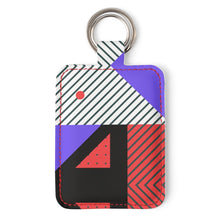Load image into Gallery viewer, Neo Memphis Patches Stickers Leather Keychain by The Photo Access
