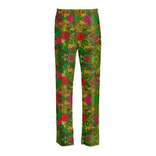 将图片加载到图库查看器，Hand Drawn Floral Seamless Pattern Ladies Silk Pajama Bottoms by The Photo Access
