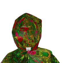 将图片加载到图库查看器，Hand Drawn Floral Seamless Pattern Womens Hooded Rain Mac by The Photo Access

