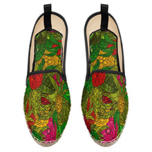 Load image into Gallery viewer, Hand Drawn Floral Seamless Pattern Loafer Espadrilles by The Photo Access
