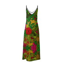 गैलरी व्यूवर में इमेज लोड करें, Hand Drawn Floral Seamless Pattern Slip Dress by The Photo Access
