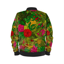 Load image into Gallery viewer, Hand Drawn Floral Seamless Pattern Ladies Bomber Jacket by The Photo Access
