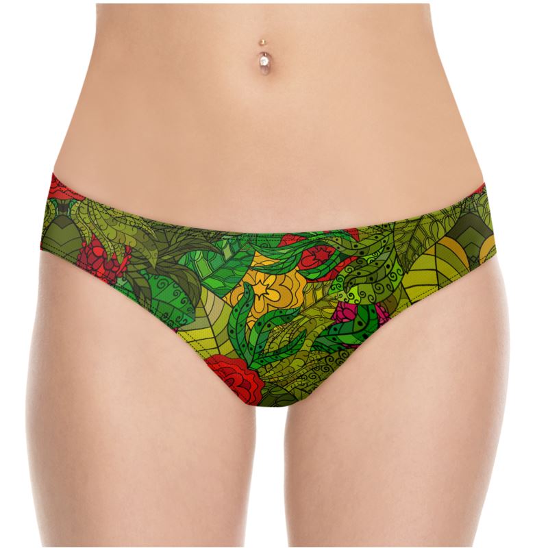 Hand Drawn Floral Seamless Pattern Custom Underwear by The Photo Access