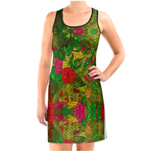 Load image into Gallery viewer, Hand Drawn Floral Seamless Pattern Halter Dress by The Photo Access
