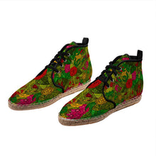 Load image into Gallery viewer, Hand Drawn Floral Seamless Pattern Hi Top Espadrilles by The Photo Access
