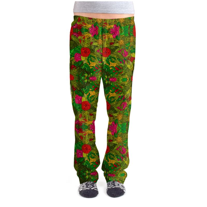 Hand Drawn Floral Seamless Pattern Ladies Pajama Bottoms by The Photo Access