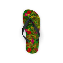Load image into Gallery viewer, Hand Drawn Floral Seamless Pattern Flip Flops by The Photo Access
