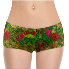 Load image into Gallery viewer, Hand Drawn Floral Seamless Pattern Hot Pants by The Photo Access
